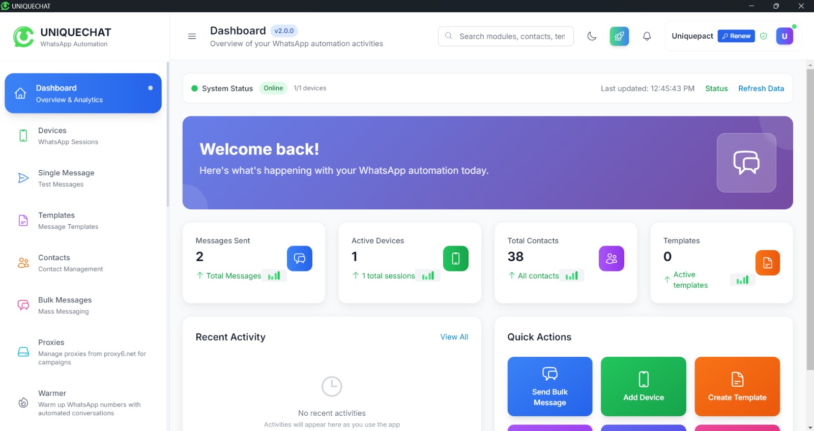 Best WhatsApp Marketing Software | Uniquechat – Bulk Messaging & Automation